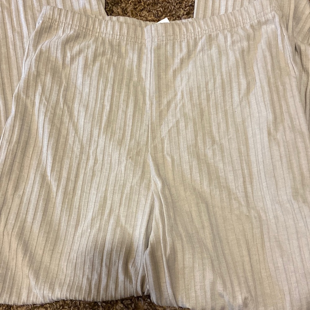 Tan flare leggings